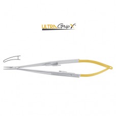 UltraGripX™ TC Castroviejo Micro Needle Holder Curved - Smooth Jaws - With Lock Stainless Steel, 14.5 cm - 5 3/4" UltraGripX™ TC Castroviejo Micro Needle Holder Curved - Smooth Jaws - With Lock Stainless Steel, 14.5 cm - 5 3/4"